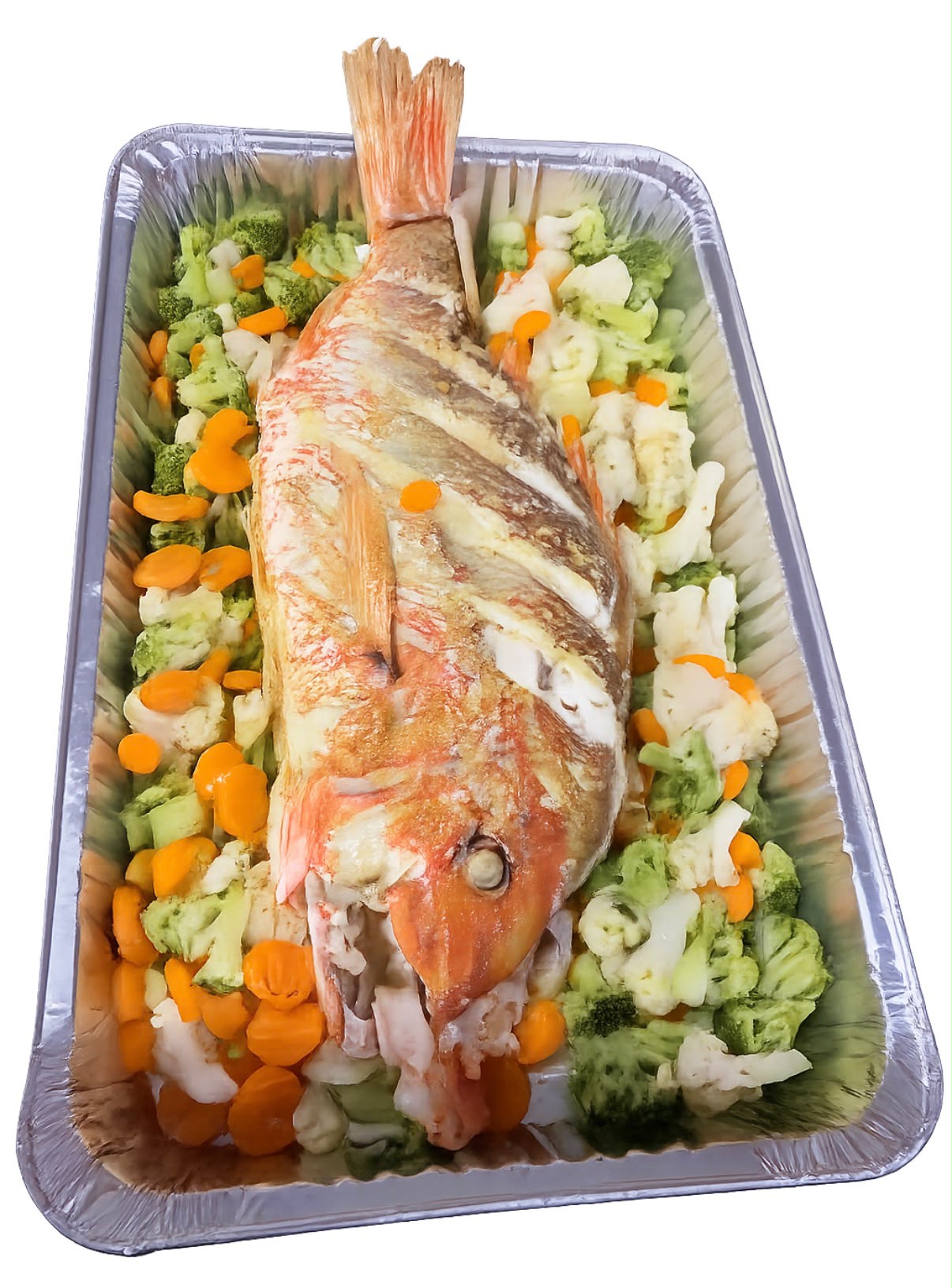 Pescado Entero con Vegetales